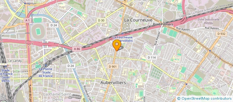 localisation de l'entreprise ZY à LA COURNEUVE