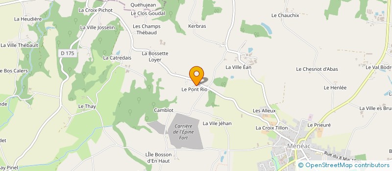 localisation de l'entreprise ZYLE KARATE MENEAC  MENEAC