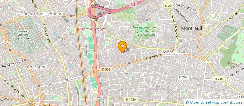 localisation de l'entreprise ZYVA STUDIO à BAGNOLET