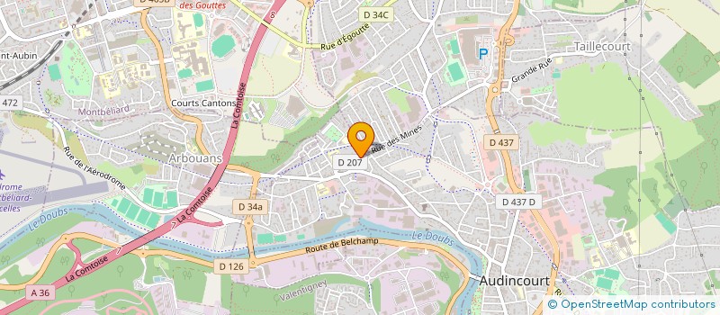 localisation de l'entreprise ZZ IMMOBILIER  AUDINCOURT