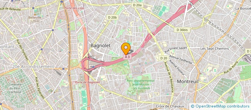 localisation de l'entreprise ZZ MODE à BAGNOLET